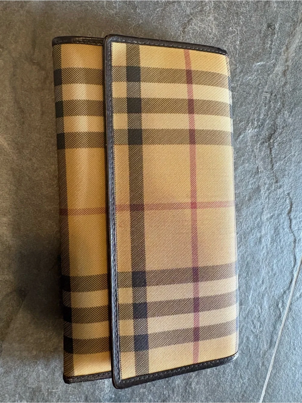 Classic Tan Check Fold Wallet - Men’s Accessory